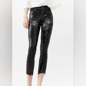 Mango Skinny cropped embellished jeans
